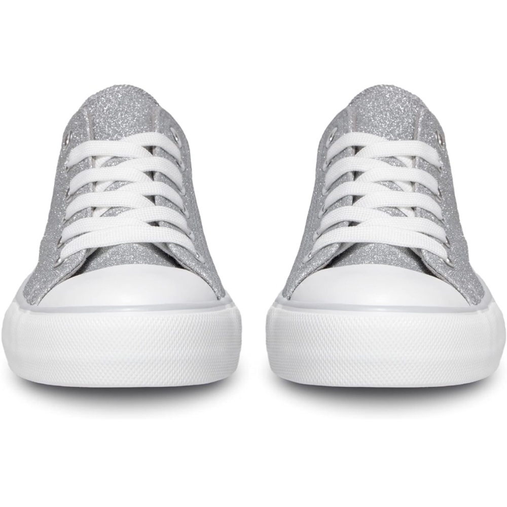 Silver sparkle converse-like sneakers